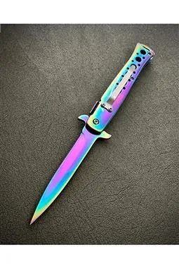 Rainbow yarı otomatik çakı yan görünüm