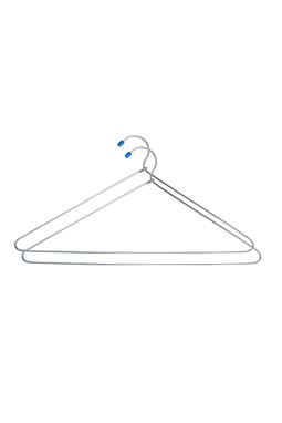 Askeri Tel Metal Dolap Askısı 2'li