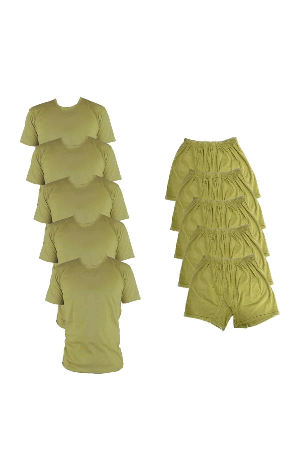 Askeri İç Giyim Seti Don-Fanila Seti 5'li Set