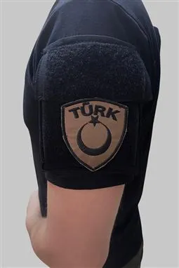 haki türk yazılı peç patch önden görünüm