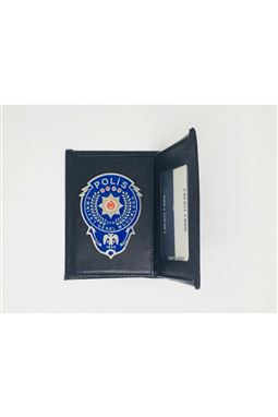 Polis Metal Rozetli Klasik Deri Cüzdan