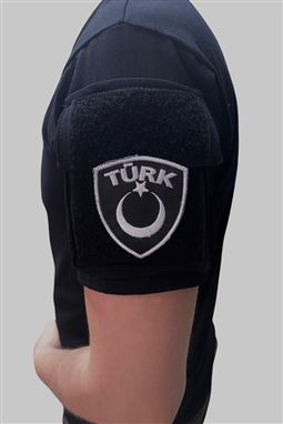 Siyah-Beyaz Türk Yazılı Peç