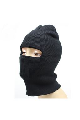 Örgü Kar Maskesi Siyah Renk