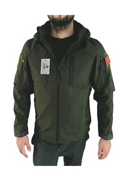 Tactical Softshell Mont Su Geçirmez Haki Renk