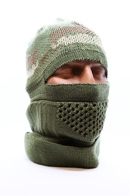 Örme Kamuflaj Desenli Askeri Balaklava & Maske