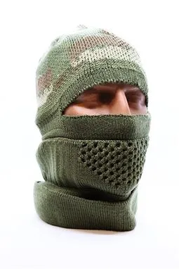 Örme Kamuflaj Desenli Askeri Balaklava & Maske
