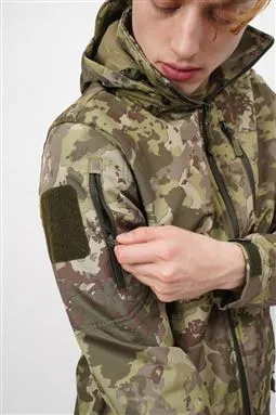 Yeni Piyade TSK Softshell Su Geçirmez Mont yandan detaylı görünüm