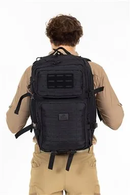 siyah tactical cordura sırt çantası 55 litre Cordura yırtılmaz kumaş detayı