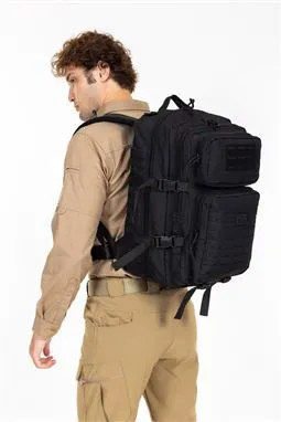 siyah tactical cordura sırt çantası 55 litre MOLLE sistemi detayı
