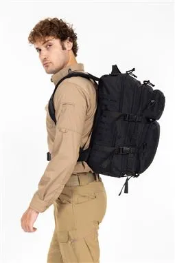 siyah tactical cordura sırt çantası 55 litre ana bölme iç görünümü