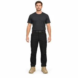 Siyah Su Geçirmez Softshell Taktik Pantolon Kapaklı Kargo Cepli