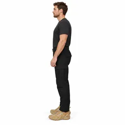 siyah su gecirmez softshell pantolon yan