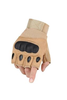 Taktik Eldiven Kısa Parmak Kemikli Çöl Sarısı (Bej) Renk