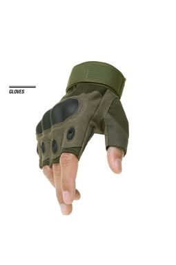 Taktik Eldiven Kısa Parmak Kemikli Haki Renk