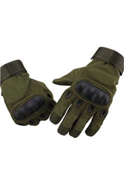Taktik Eldiven Uzun Parmak Kemikli Haki Renk