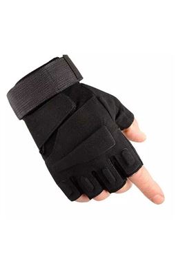 Taktik Eldiven Kısa Parmak Kemiksiz Siyah Renk