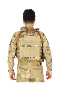 Jandarma kamuflaj Tactical vest ön balistik plaka cebi görünümü