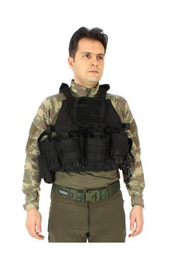 Siyah Tactical Balistik Plaka Takılabilir Hücum Yeleği Tactical Vest