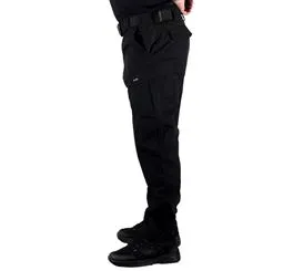 siyah active taktik pantolon 4 mevsim ripstop kargo cep detayı
